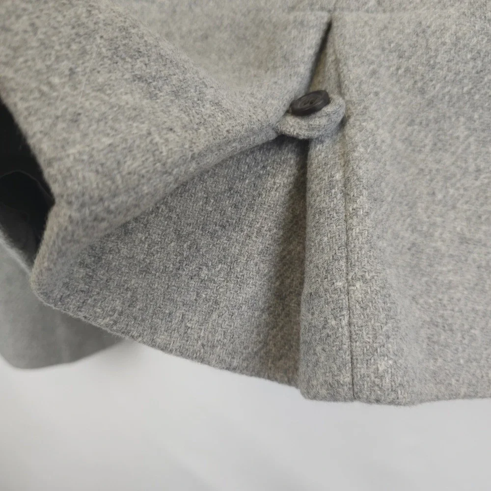J.Crew Womens 8 Stadium Cloth Gray Wool Coat Nello Gori Jacket Quiet Luxury City - Picture 14 of 16